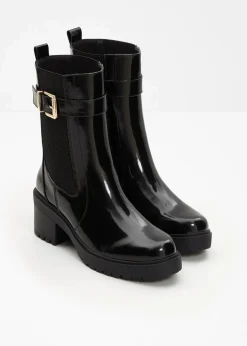 bonprix Boots|Schuhe & Accessoires In Spezialgrößen·Elastischer Schaft^Boot schwarz