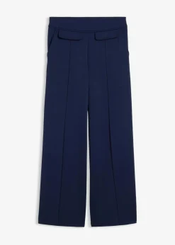 bonprix Bekleidung·Kleider|Hosen^Bootcut Hose aus leicht glänzendem Viskose-Mix dunkelblau