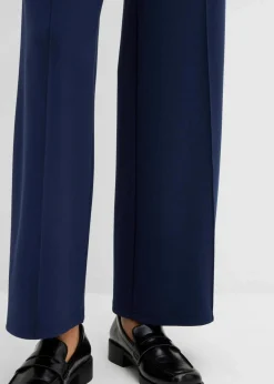 bonprix Bekleidung·Kleider|Hosen^Bootcut Hose aus leicht glänzendem Viskose-Mix dunkelblau