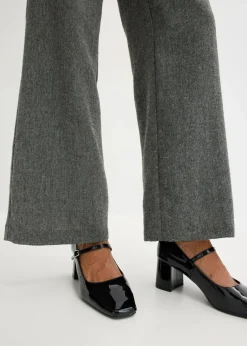 bonprix Bekleidung·Kleider|Hosen^Bootcut Hose in Tweedoptik schwarz/wollweiß meliert