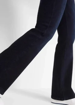 bonprix Jeans|Kurzgrößen^Bootcut Jeans High Waist, Shaping-Ultra-Soft dunkelblau used