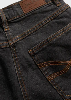 bonprix Jeans|Kurzgrößen^Bootcut Jeans High Waist, Stretch schwarz