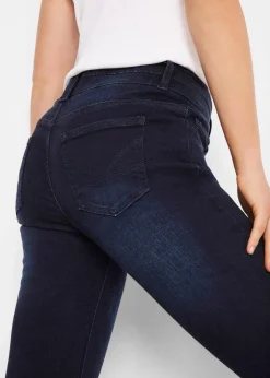 bonprix Kurzgrößen|Bekleidung·Shirts & Tops^Bootcut Jeans High Waist, Shaping-Ultra-Soft dunkelblau used