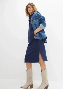bonprix Jeans|Kurzgrößen^Bootcut Jeans Mid Waist, Stretch blau