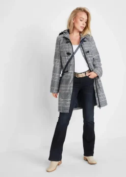 bonprix Bekleidung·Shirts & Tops|Jeans^Bootcut Jeans Mid Waist, Stretch dunkelblau used