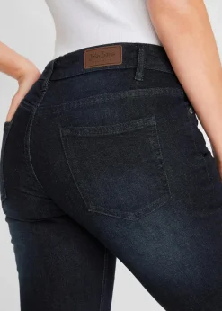 bonprix Bekleidung·Shirts & Tops|Jeans^Bootcut Jeans Mid Waist, Stretch dunkelblau used