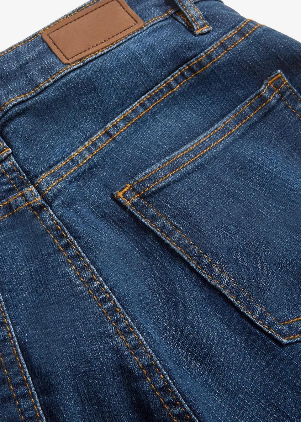 bonprix Kurzgrößen|Bekleidung·Shirts & Tops^Bootcut Jeans Mid Waist, Stretch dunkelblau used
