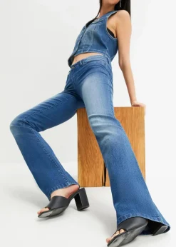 bonprix Jeans|Bekleidung·Shirts & Tops^Bootcut-Jeans blau denim