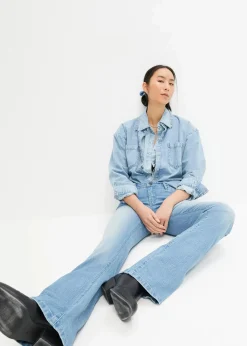 bonprix Bekleidung·Shirts & Tops|Jeans^Bootcut-Jeans hellblau denim