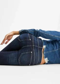 bonprix Bekleidung·Shirts & Tops|Jeans^Bootcut-Jeans dunkelblau denim