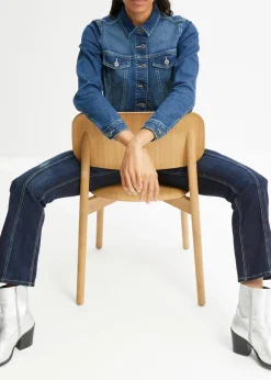 bonprix Bekleidung·Shirts & Tops|Jeans^Bootcut-Jeans dunkelblau denim