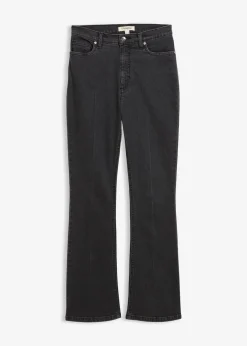 bonprix Jeans|Bekleidung·Shirts & Tops^Bootcut-Jeans High Waist dunkelgrau denim used
