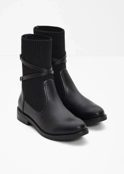 bonprix Boots|Schuhe & Accessoires In Spezialgrößen·Elastischer Schaft^Boots schwarz
