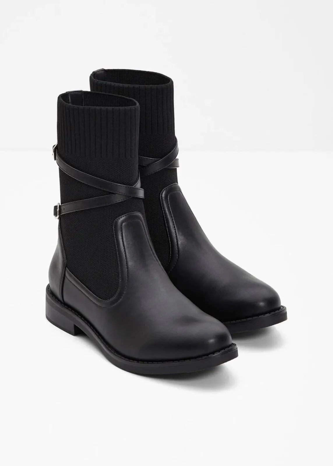 bonprix Boots|Schuhe & Accessoires In Spezialgrößen·Elastischer Schaft^Boots schwarz