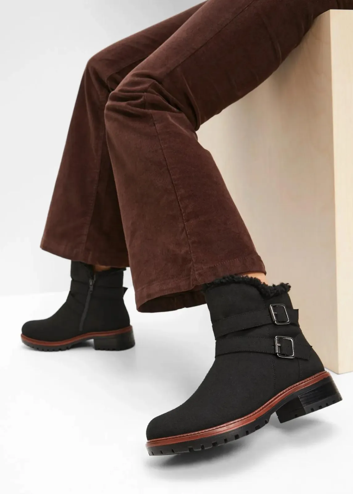 bonprix Gefütterte Winterschuhe|Boots^Boots schwarz