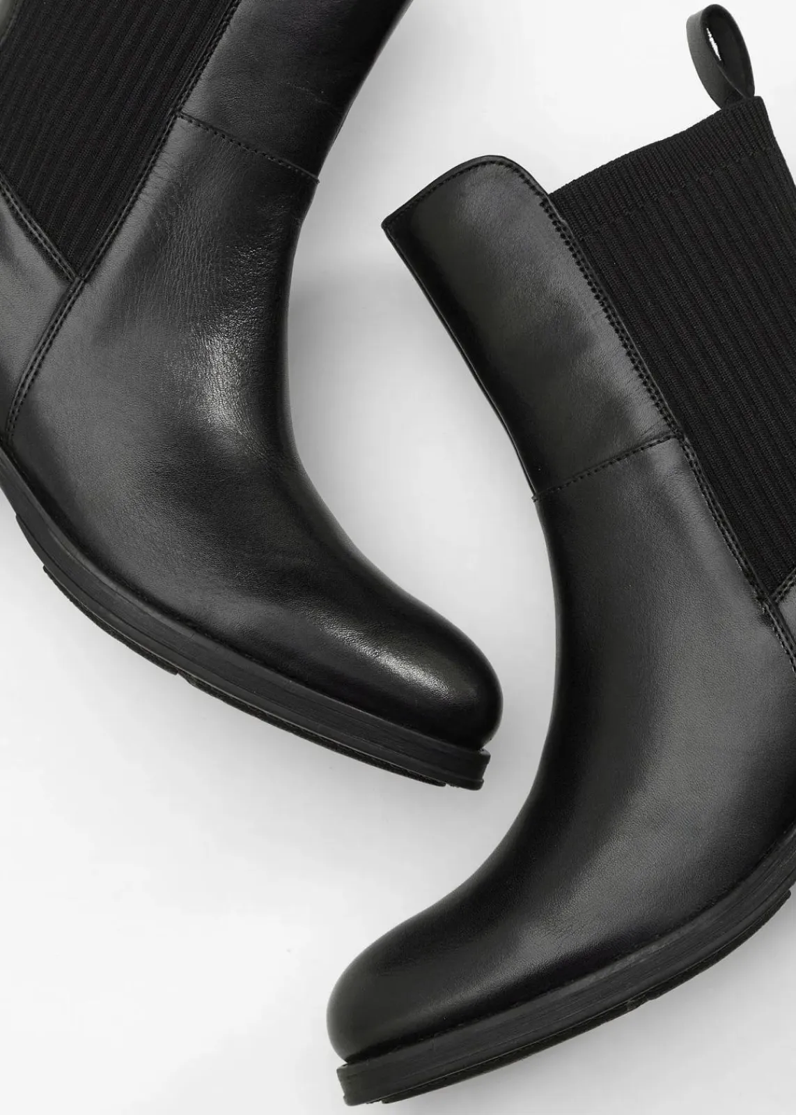 bonprix Gefütterte Winterschuhe|Boots^Boots aus Leder schwarz