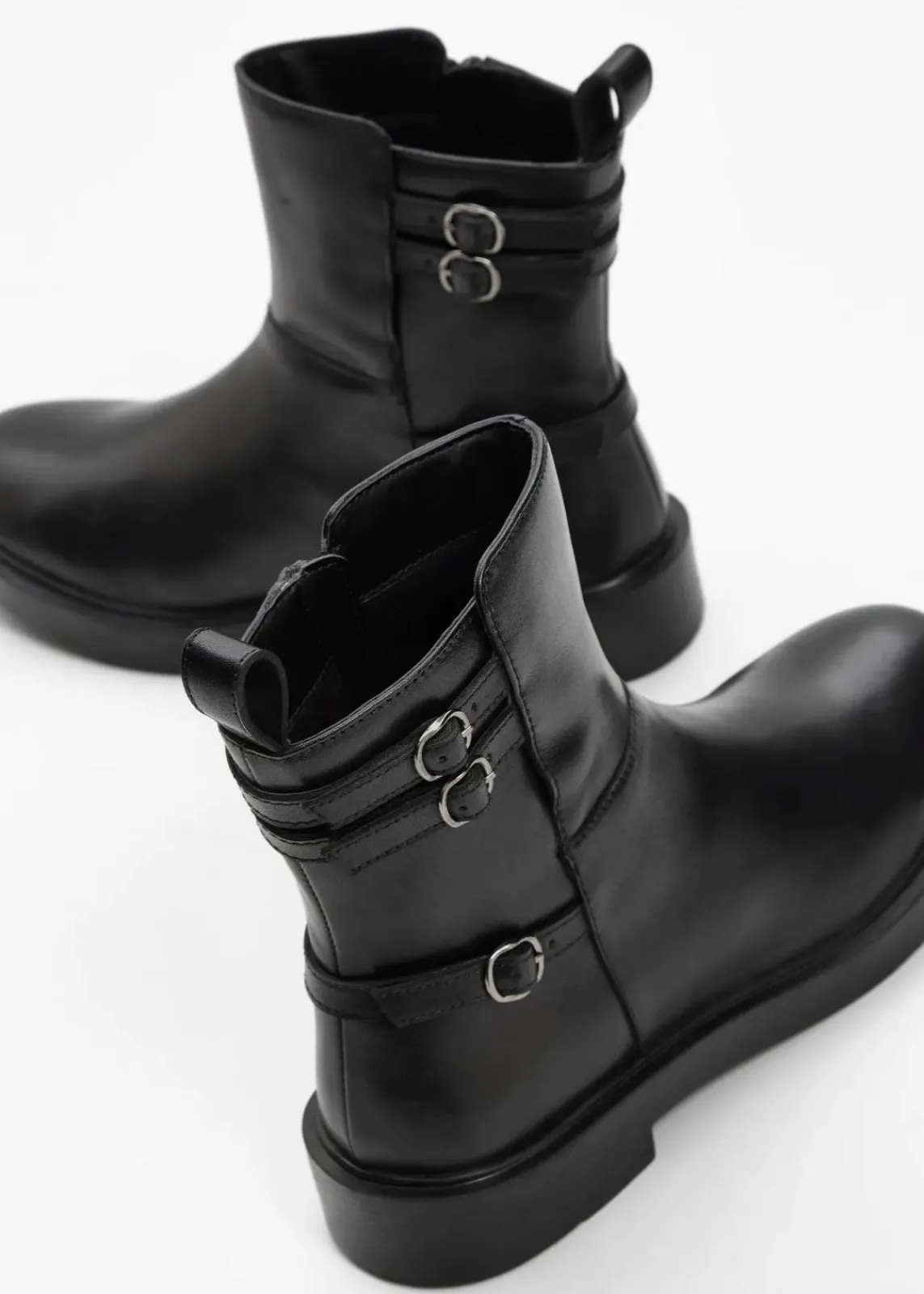 bonprix Gefütterte Winterschuhe|Boots^Boots aus Leder schwarz