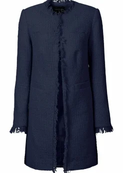 bonprix Blazer^Bouclé Longblazer dunkelblau