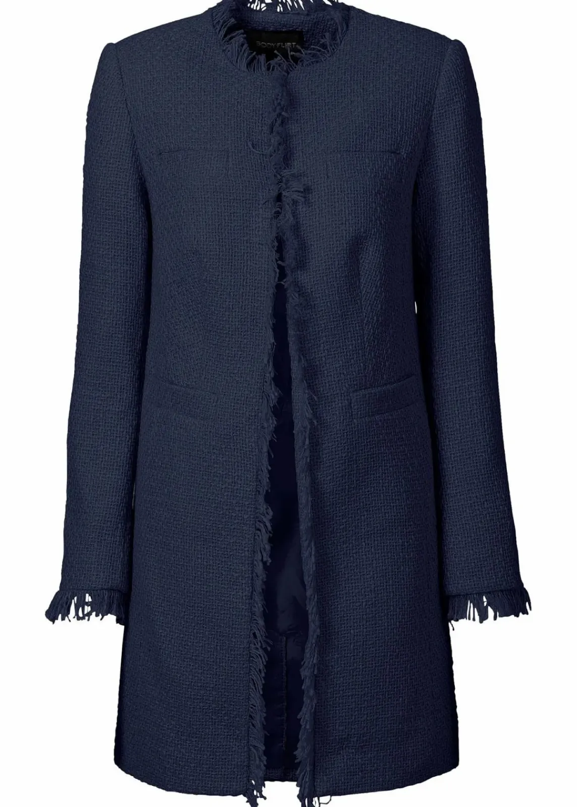 bonprix Blazer^Bouclé Longblazer dunkelblau