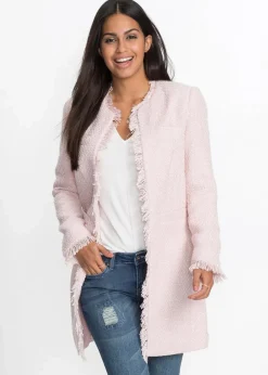 bonprix Blazer^Bouclé Longblazer hellrosa