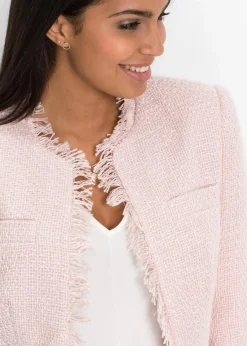 bonprix Blazer^Bouclé Longblazer hellrosa