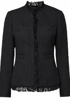 bonprix Bekleidung·Hosen|Jacken & Mäntel^Bouclé-Jacke schwarz