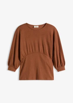 bonprix Shirts & Tops^Bouclé-Shirt braun meliert
