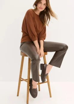 bonprix Shirts & Tops^Bouclé-Shirt braun meliert