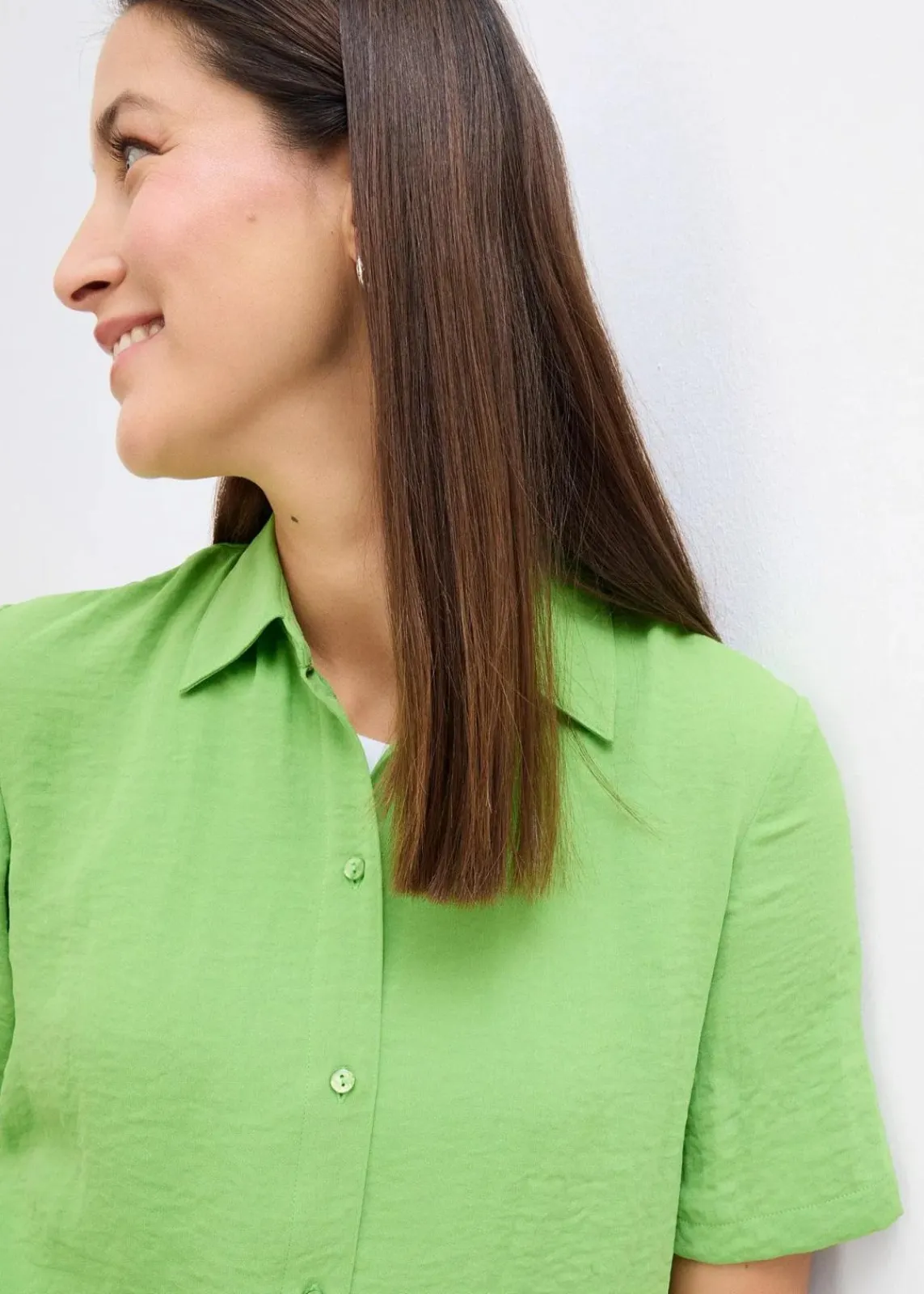 bonprix Blusen & Tuniken|Bekleidung·Jacken & Mäntel^Boxy Bluse aus leichtem Crêpe kleegrün