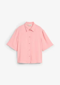 bonprix Bekleidung·Jacken & Mäntel|Blusen & Tuniken^Boxy Bluse aus leichtem Crêpe softrosa