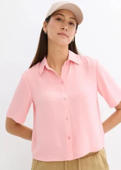 bonprix Bekleidung·Jacken & Mäntel|Blusen & Tuniken^Boxy Bluse aus leichtem Crêpe softrosa