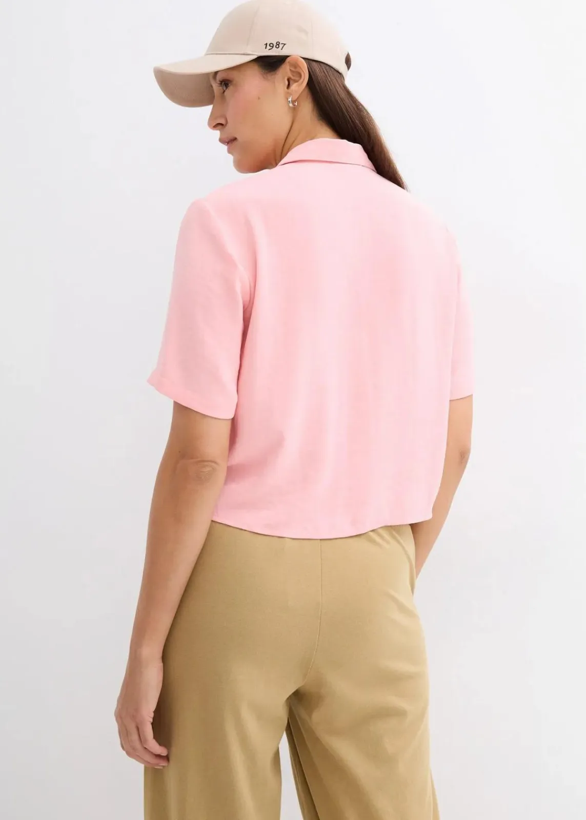 bonprix Bekleidung·Jacken & Mäntel|Blusen & Tuniken^Boxy Bluse aus leichtem Crêpe softrosa