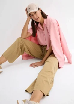 bonprix Bekleidung·Jacken & Mäntel|Blusen & Tuniken^Boxy Bluse aus leichtem Crêpe softrosa