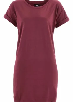 bonprix Shirts & Tops|Basics^Boxy-Longshirt mit kurzen Ärmeln ahornrot