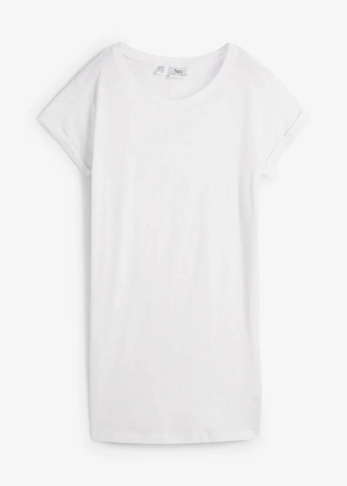 bonprix Shirts & Tops|Basics^Boxy-Longshirt mit kurzen Ärmeln weiß