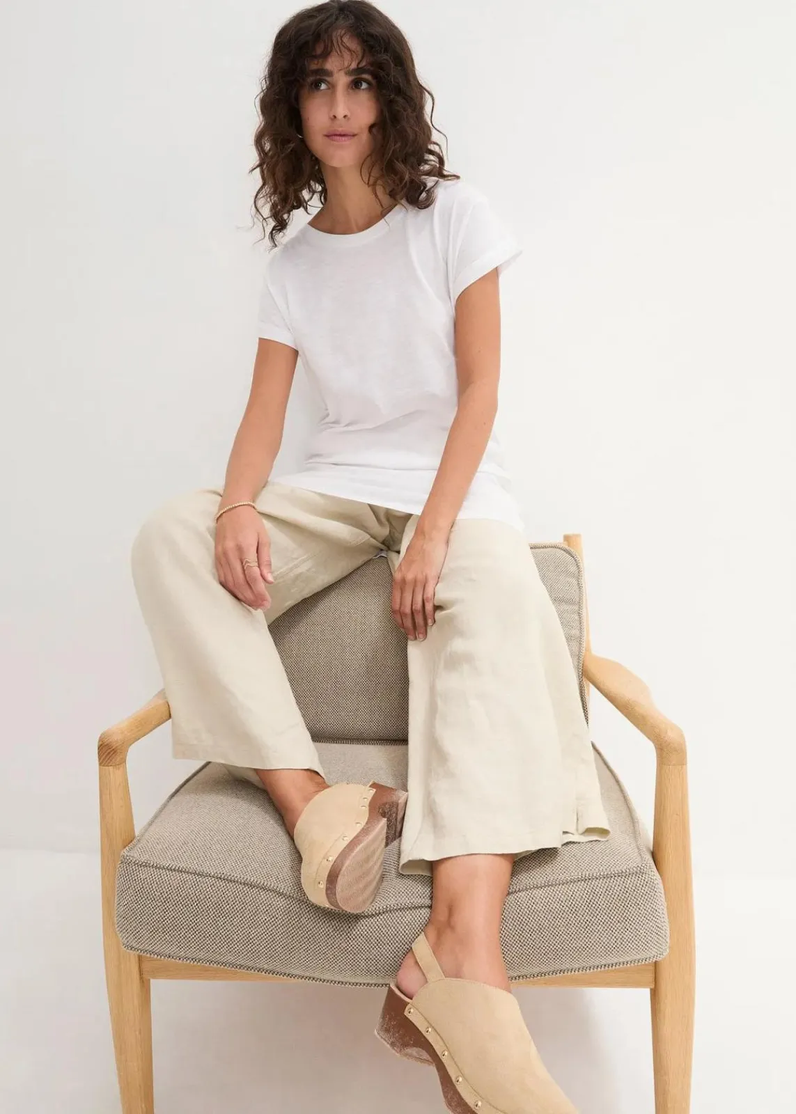 bonprix Shirts & Tops|Basics^Boxy-Longshirt mit kurzen Ärmeln weiß
