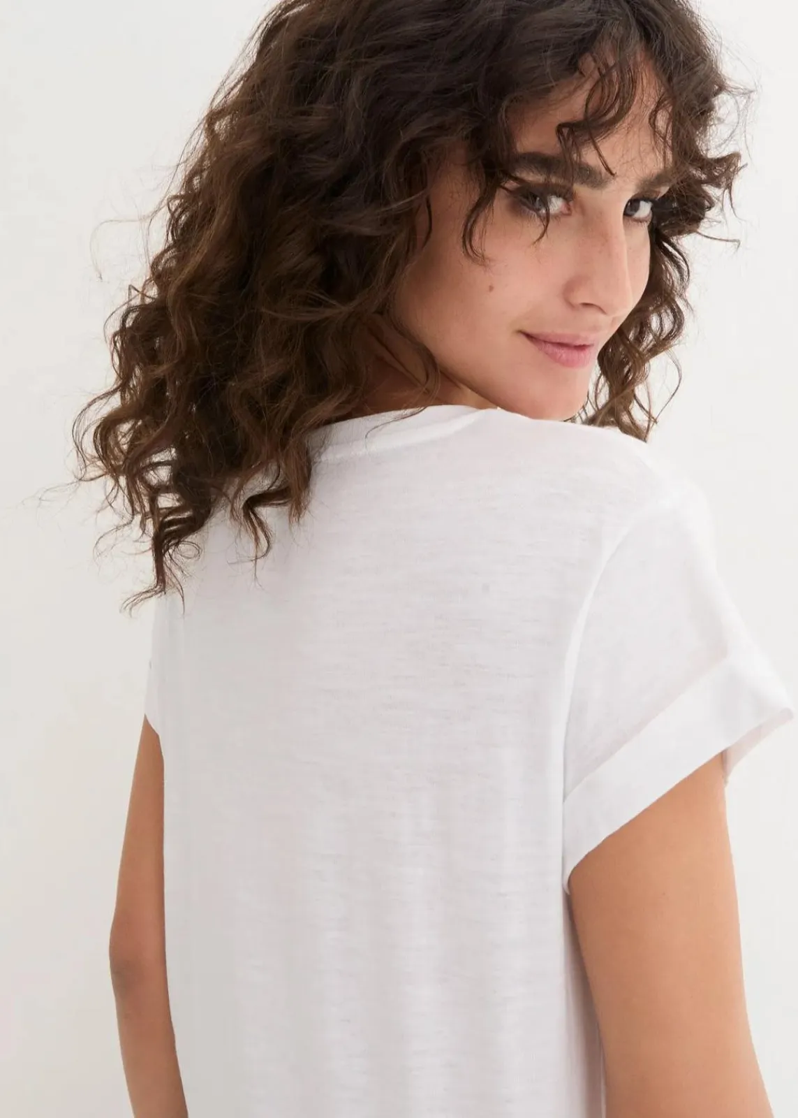bonprix Shirts & Tops|Basics^Boxy-Longshirt mit kurzen Ärmeln weiß