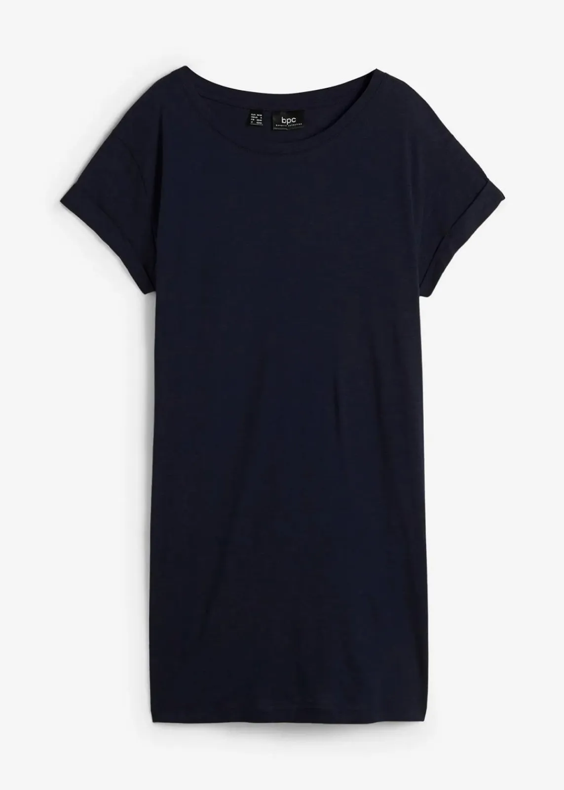 bonprix Shirts & Tops|Basics^Boxy-Longshirt mit kurzen Ärmeln dunkelblau