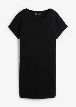 bonprix Bekleidung·Röcke|Basics^Boxy-Longshirt mit kurzen Ärmeln schwarz