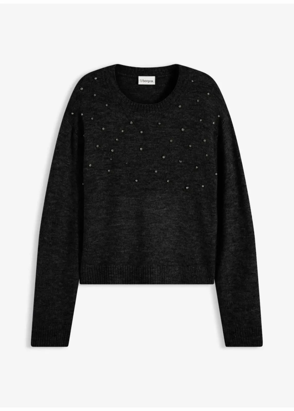 bonprix Bekleidung·Umstandsmode|Strickmode^Boxy-Pullover schwarz