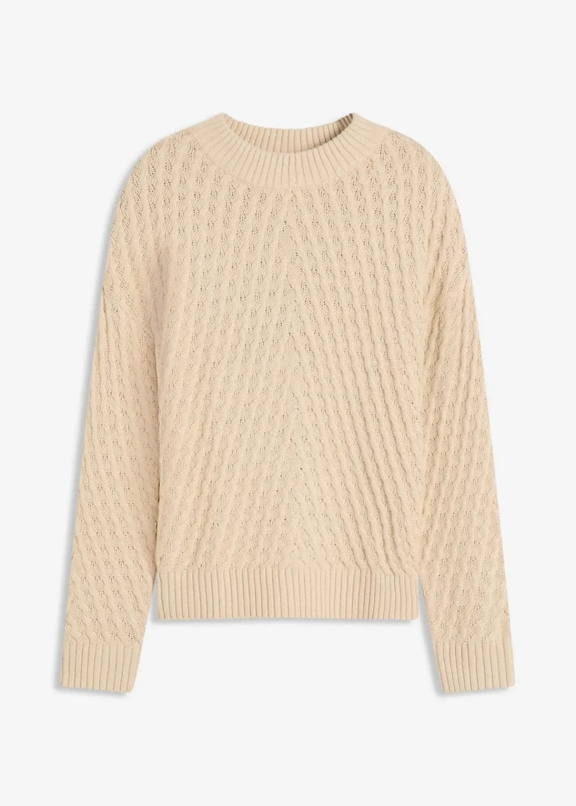 bonprix Bekleidung·Umstandsmode|Strickmode^Boxy-Pullover kieselbeige