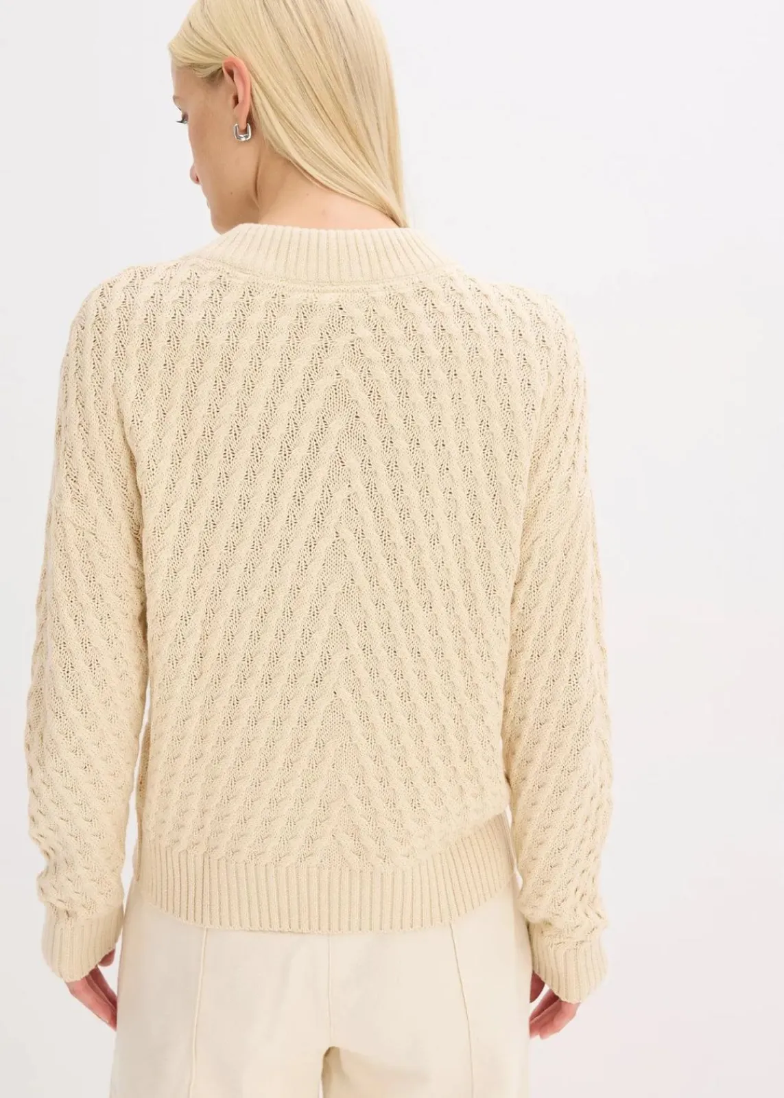 bonprix Bekleidung·Umstandsmode|Strickmode^Boxy-Pullover kieselbeige