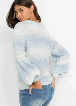 bonprix Bekleidung·Umstandsmode|Bekleidung·Jeans^Boxy-Pullover eisblau/wollweiß