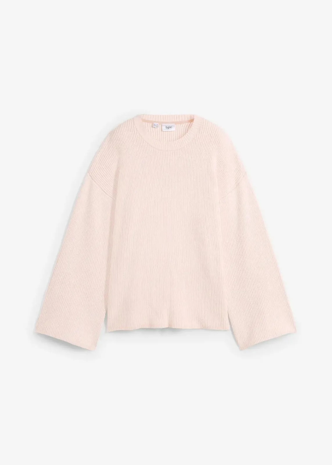 bonprix Bekleidung·Umstandsmode|Strickmode^Boxy-Pullover aus Rippstrick zartrosa/wollweiß meliert