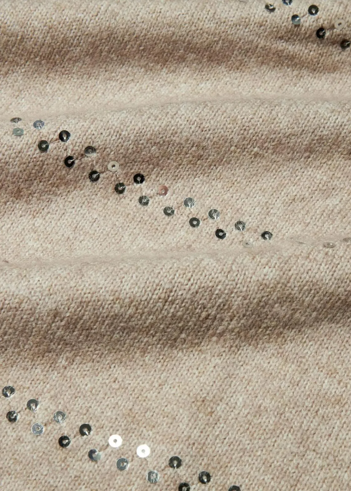 bonprix Pullover & Strickjacken|Bekleidung·Jeans^Boxy-Pullover mit Pailletten naturstein meliert