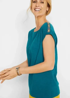 bonprix Nachhaltigere Materialien|Shirts & Tops^Boxy-Shirt blaupetrol