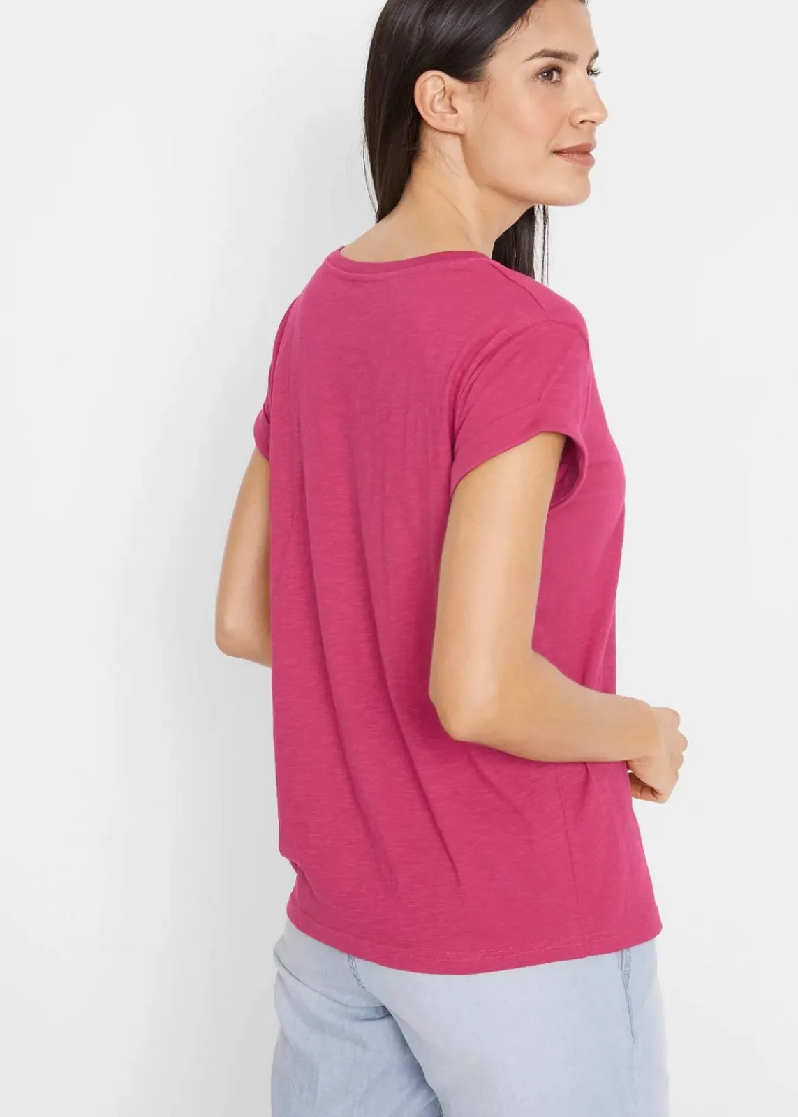 bonprix Basics|Shirts & Tops^Boxy-Shirt beerenrot
