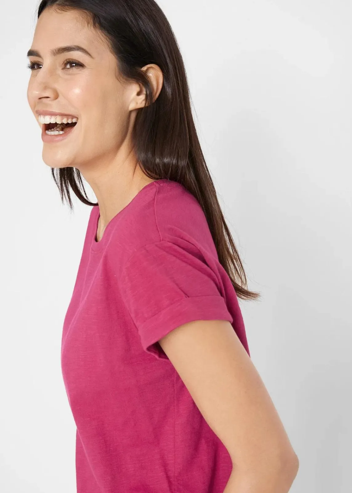 bonprix Basics|Shirts & Tops^Boxy-Shirt beerenrot
