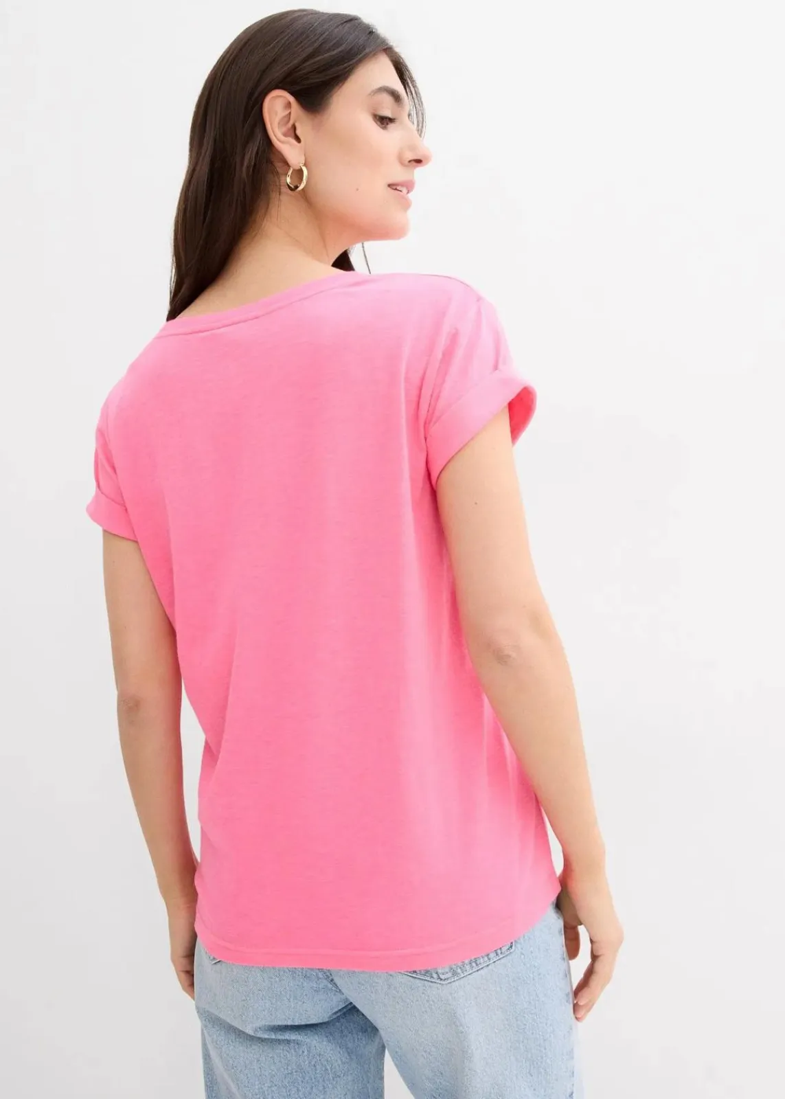 bonprix Basics|Shirts & Tops^Boxy-Shirt neonpink