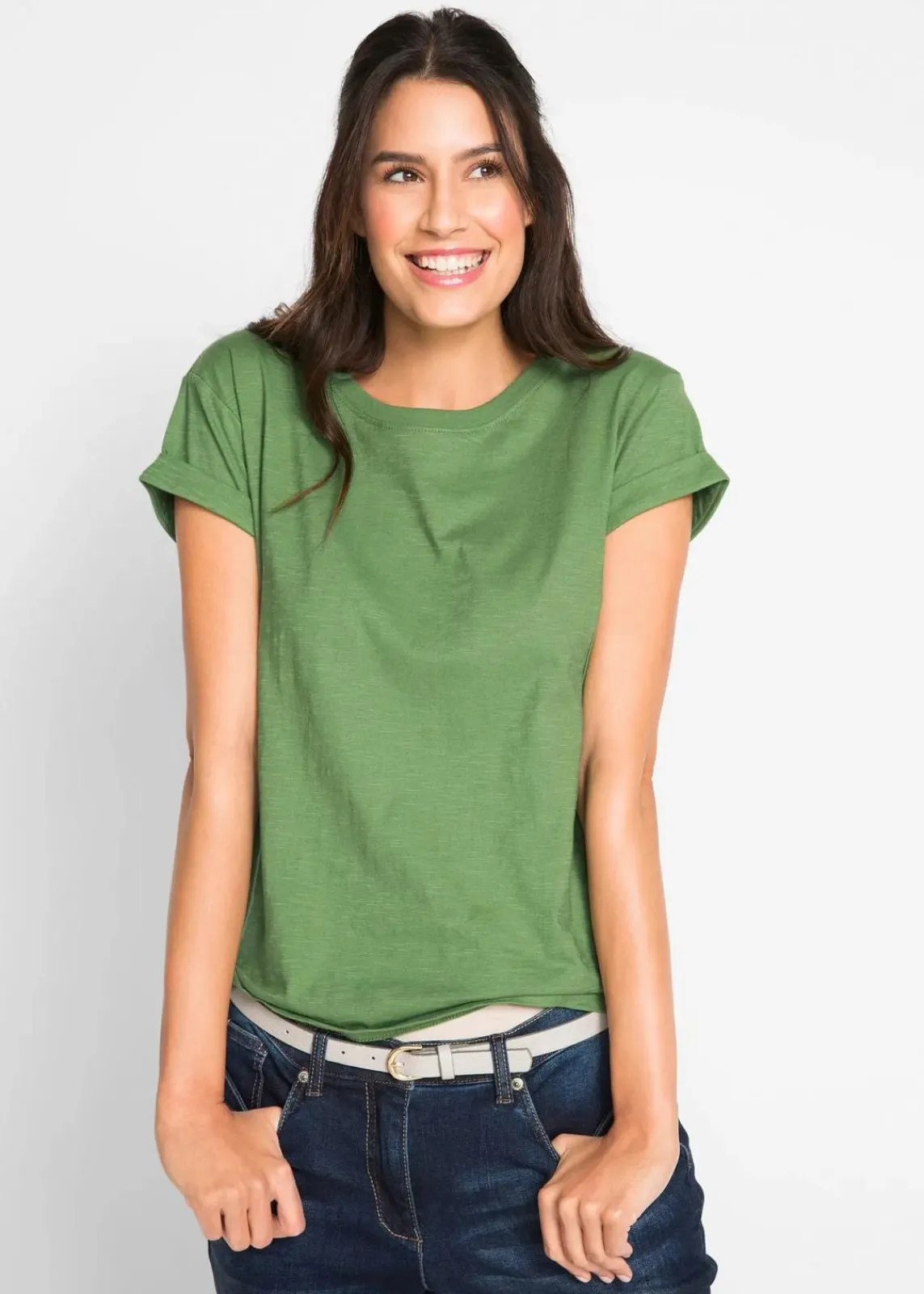 bonprix Basics|Shirts & Tops^Boxy-Shirt grün